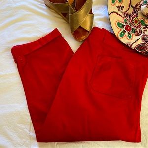 Westport red convertible Capri Cargo pant 14W NWOT